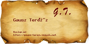 Gausz Teréz névjegykártya